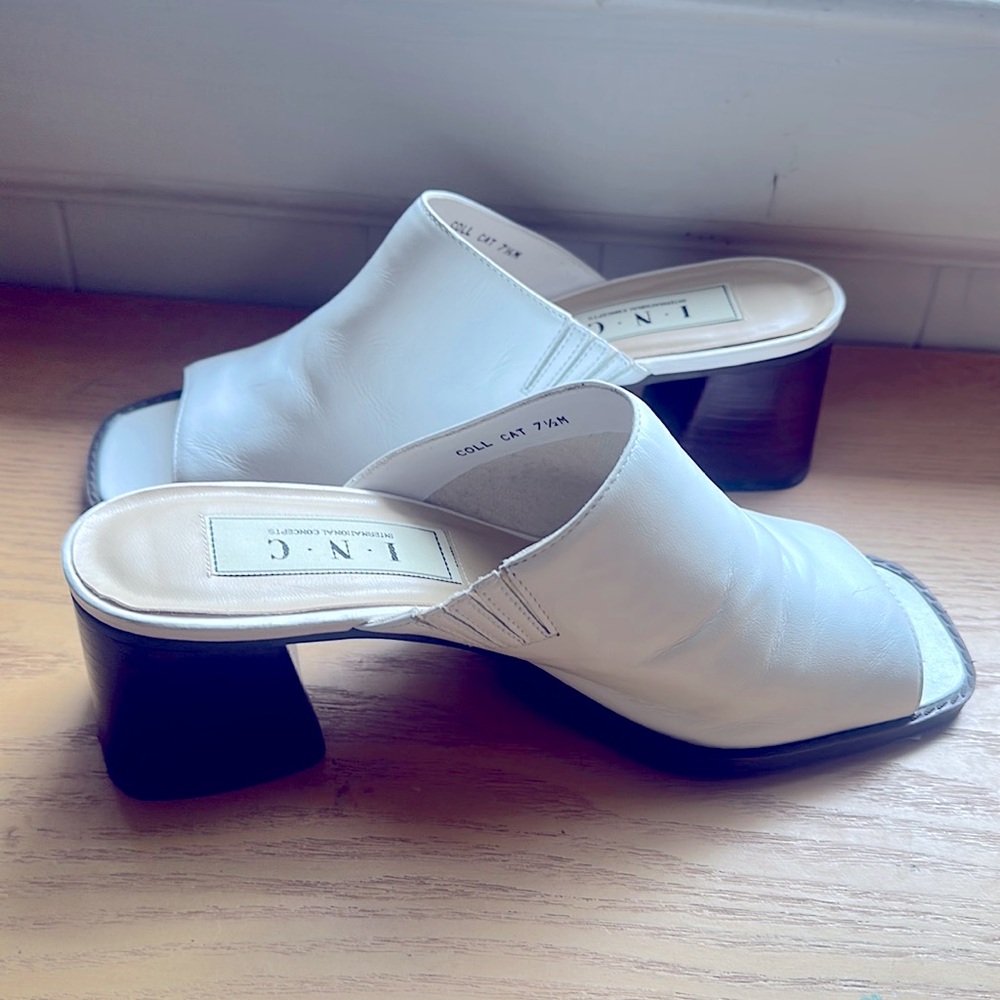 Inc international concepts white clogs